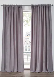 Gardinlängd i sammet av ekologisk bomull (1-pack), bonprix
