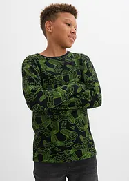 Långärmad tröja av mjuk mix med ekologisk bomull (3-pack), bonprix