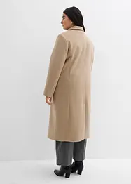 Dubbelknäppt kappa med yllelook, bonprix