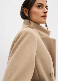 Dubbelknäppt kappa med yllelook, bonprix