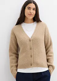 Ribbstickad cardigan, bonprix