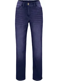 Fodrade jeans, Mid Waist, resårlinning Straight, bonprix