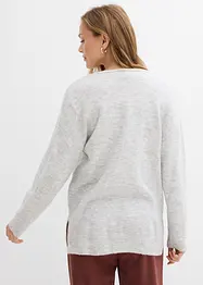 Lång oversizetröja med sidslitsar, bonprix