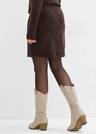 Stickad kjol med flätmönster, bonprix