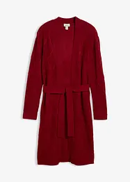 Stickad kofta med flätmönster, bonprix