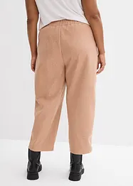 Byxa i barrel-modell med yllelook, bonprix