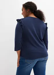 Jerseytopp av bomullsmix, bonprix