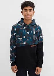 Sweatshirt med huva i ekologisk bomull, bonprix