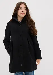 A-linjeformad kappa med huva och veck, bonprix