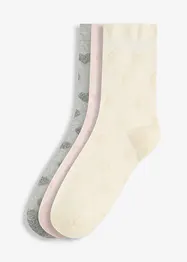 Mjuka mysstrumpor med muddar som inte trycker (3-pack), bonprix