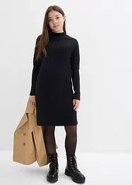 Jerseyklänning med ståkrage, bonprix