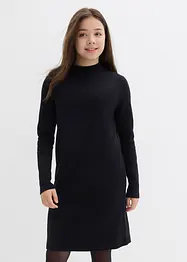 Jerseyklänning med ståkrage, bonprix