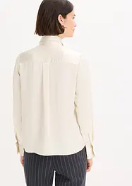 Satinblus med avtagbar slips (2 delar), bonprix