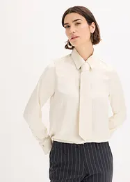 Satinblus med avtagbar slips (2 delar), bonprix