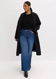 Ribbstickad topp i viskosmix, bonprix