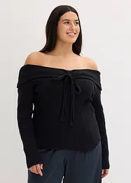 Ribbstickad tröja, bonprix