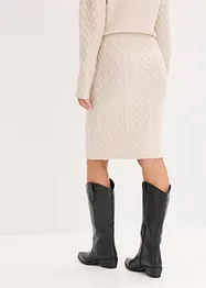 Stickad kjol, bonprix