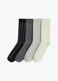 Termostrumpor med frottéfoder och ekologisk bomull (4-pack), bonprix