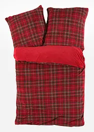 Vändbart Cashmere Touch-påslakanset med rutmönster, bonprix