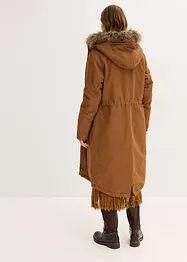 Vadderad lång parkas, bonprix