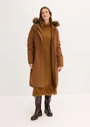 Vadderad lång parkas, bonprix