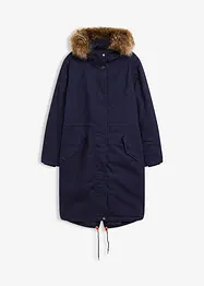 Vadderad lång parkas, bonprix