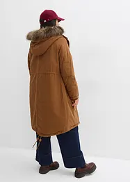 Vadderad lång parkas, bonprix