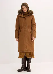 Vadderad lång parkas, bonprix