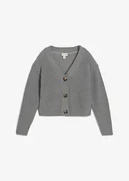 Grovstickad cardigan i bomull, bonprix