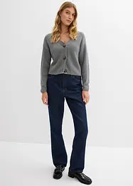Grovstickad cardigan i bomull, bonprix