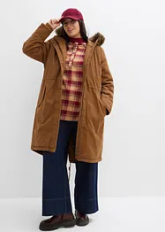Vadderad lång parkas, bonprix