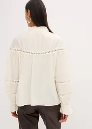 Blus i fintrådig viskosmix, bonprix