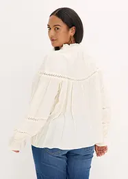 Blus i fintrådig viskosmix, bonprix