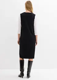 Stickad klänning i bomull, bonprix