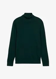 Finstickad polotröja med lyxig merinoull, Slim Fit, bonprix