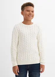 Grovstickad tröja av ren bomull, bonprix