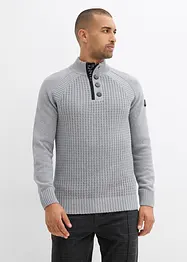 Tröja med ståkrage, med återvunnen bomull, bonprix