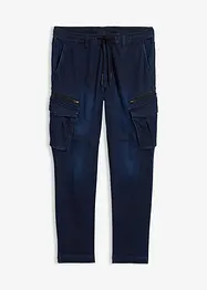 Mjuka jeans med cargofickor, Regular Fit, Straight, bonprix