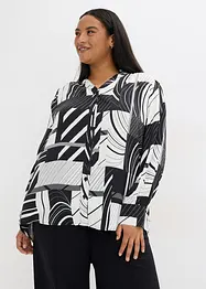 Satinblus med kontrastfärgade passpoaler, bonprix