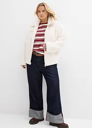 Långärmad oversizetopp av ren bomull, bonprix