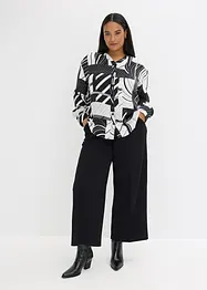 Satinblus med kontrastfärgade passpoaler, bonprix