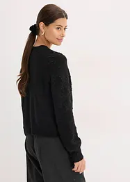 Hålmönstrad cardigan, bonprix