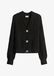 Hålmönstrad cardigan, bonprix