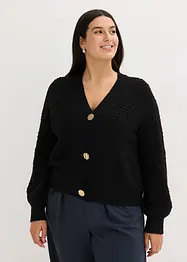 Hålmönstrad cardigan, bonprix