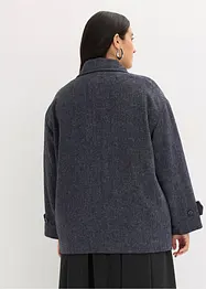 Lång skepparjacka med yllelook, bonprix