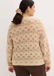 Mjuk oversizetröja med ull och alpackaull, bonprix