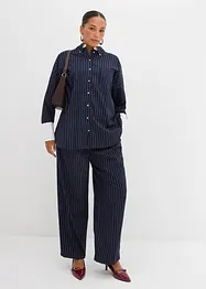 Kritstrecksrandig blus av viskosmix, bonprix