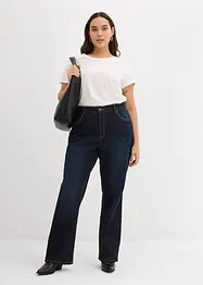 Straight jeans med hög midja och fickdetaljer, bonprix