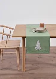 Bordslöpare av ekologisk bomull med broderi, bonprix