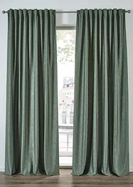 Sammetsgardin med krinklad effekt (1-pack), bonprix